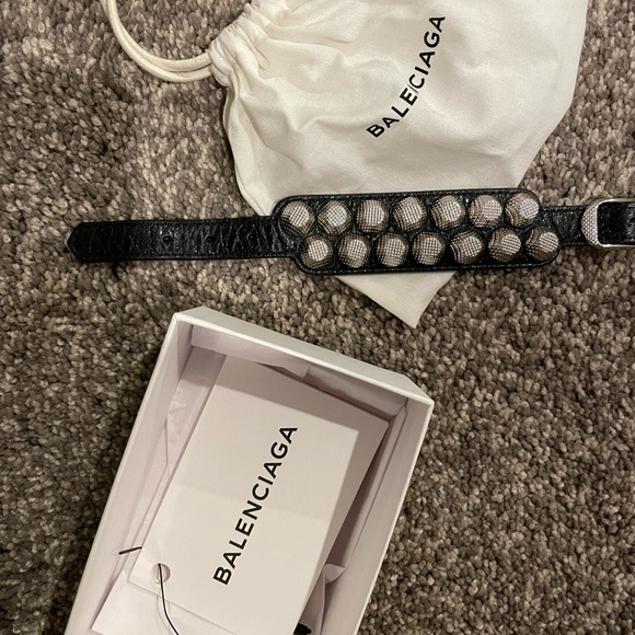 Balenciaga Arena Giant All Stud Two Row Bracelet - Picture 2 of 7
